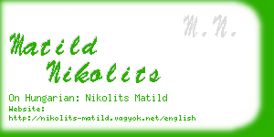 matild nikolits business card